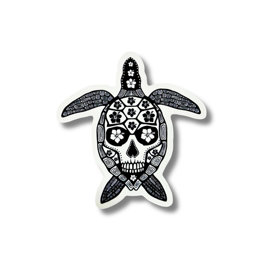 Turtle Skull Sticker