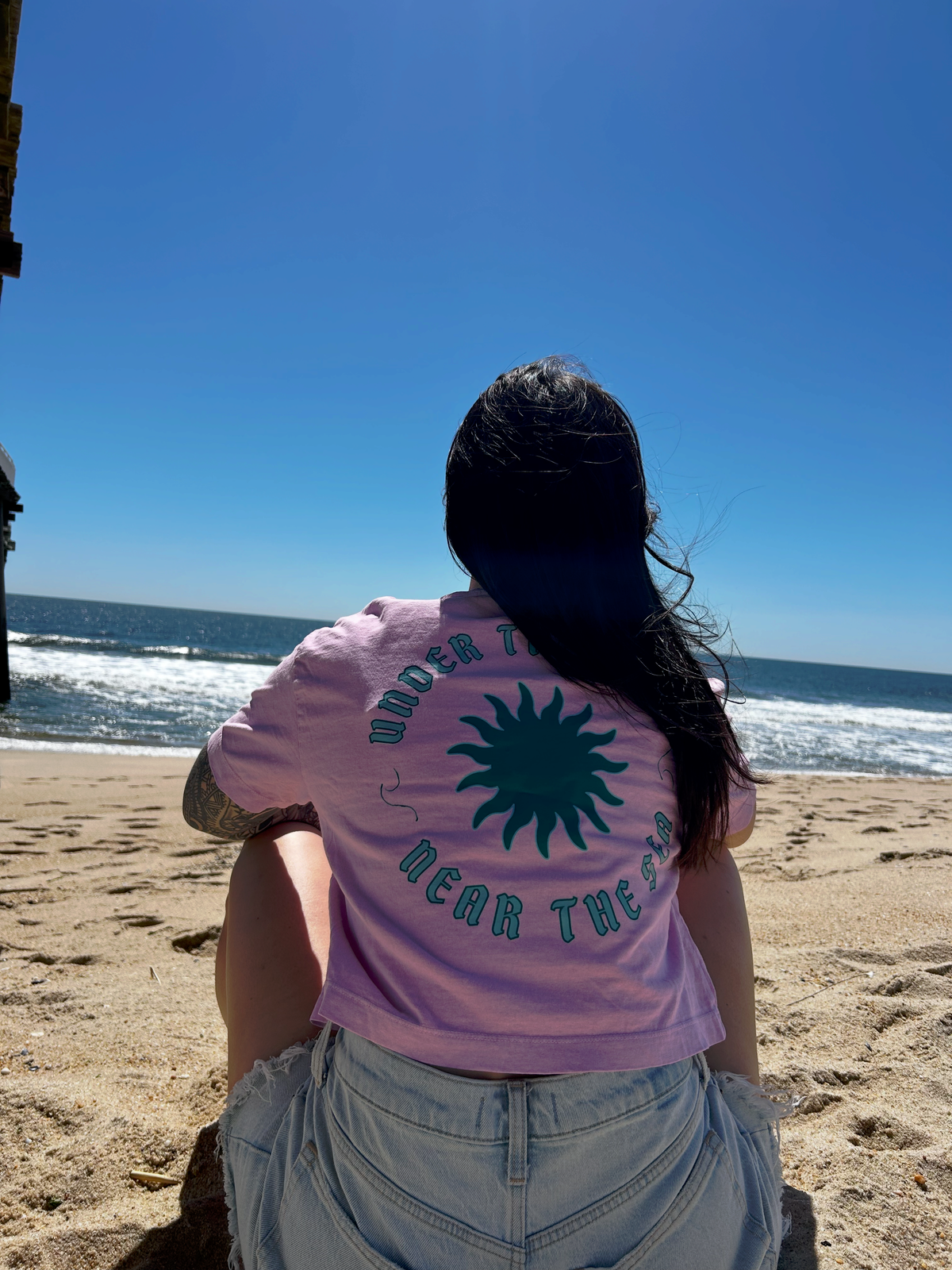 Under The Sun Near The Sea Cropped Tee