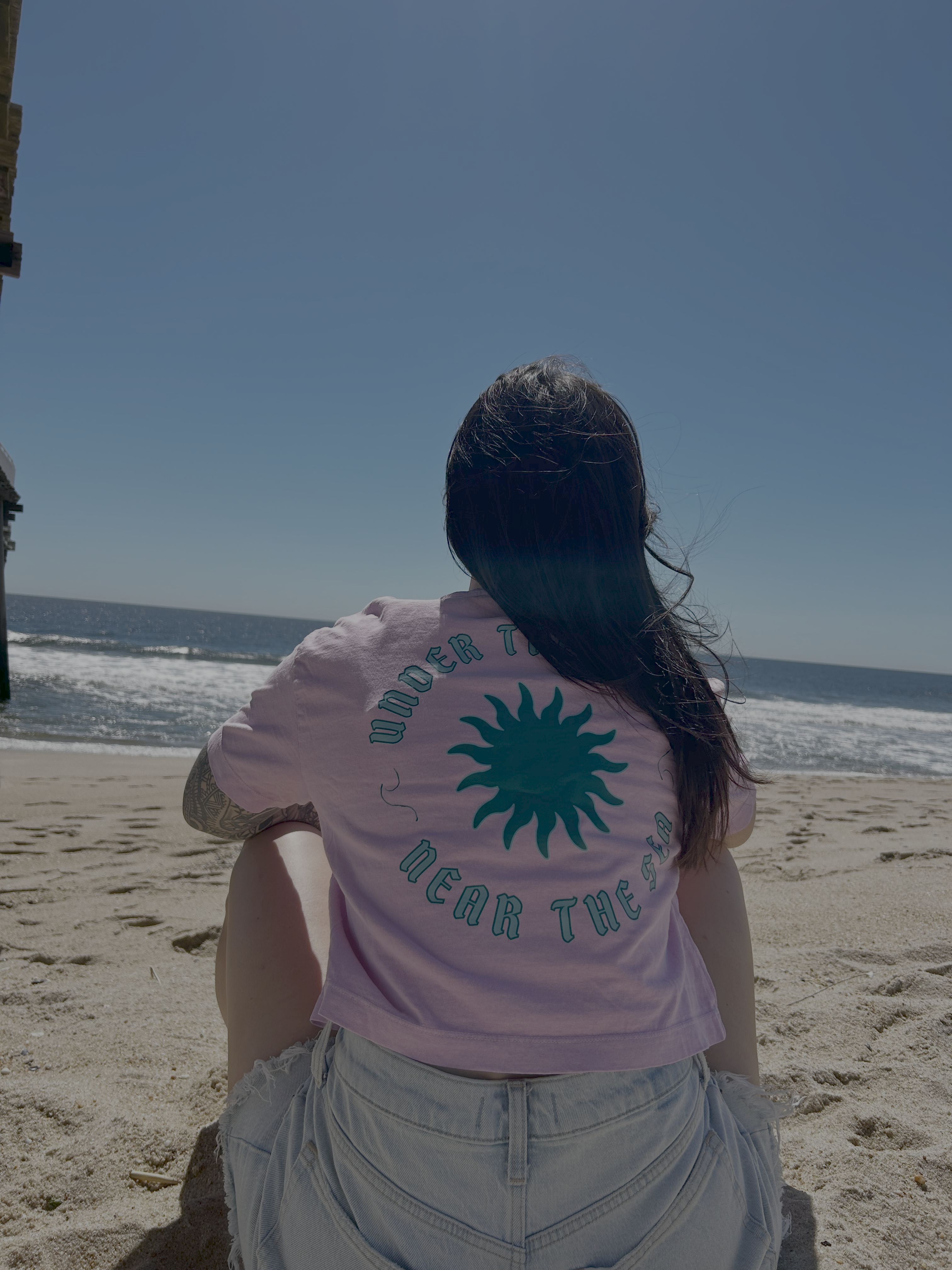 Under The Sun Near The Sea Cropped Tee